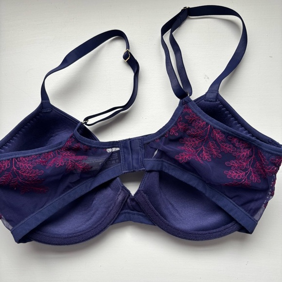 New Natori Elegant Blue and Purple Bra Sz 34C - Picture 6 of 7